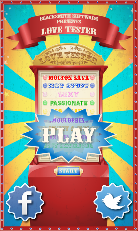 Love Tester - Home screen