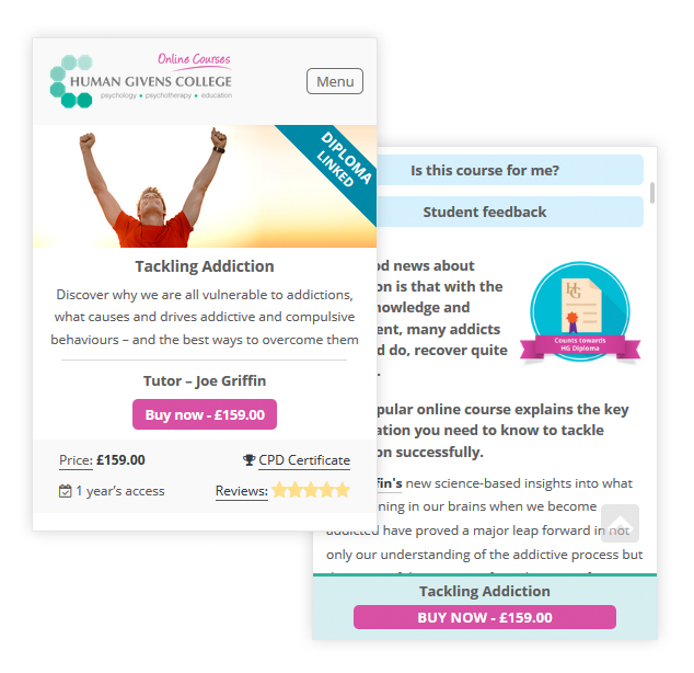 Human Givens Online Courses Website