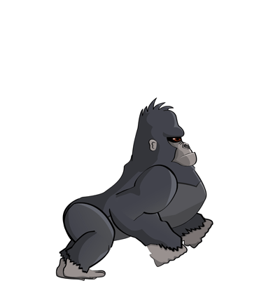 Gorilla jump cycle animation